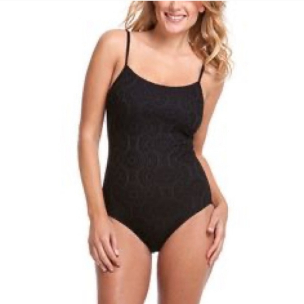 Catalina Women's Basic Crochet One-Piece Swimsuit.